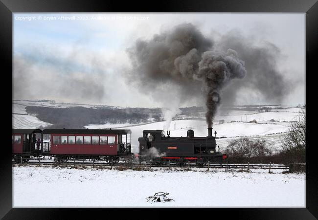 The Santa Special or Polar Express on the Tanfield Railway Framed Print by Bryan Attewell