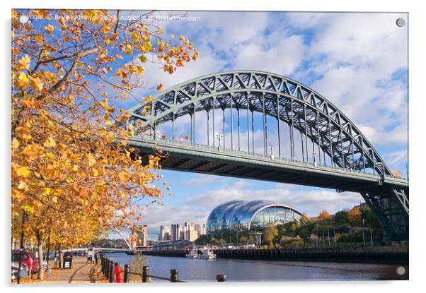 The Tyne bridge in autumn Acrylic by Bryan Attewell