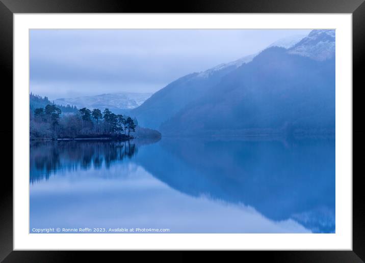 Jubilee Point At Blue Hour In The Rain Framed Mounted Print by Ronnie Reffin