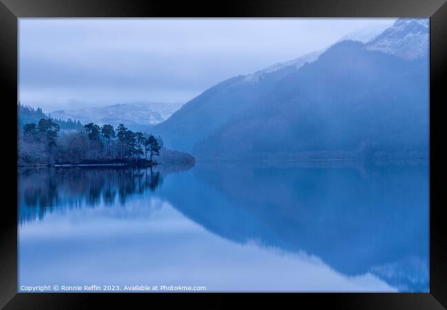 Jubilee Point At Blue Hour In The Rain Framed Print by Ronnie Reffin