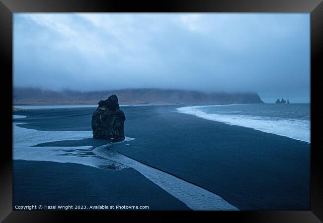 Vik beach, Iceland Framed Print by Hazel Wright