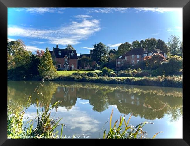 A river with a view, Kintbury Framed Print by Fiona Smallcorn
