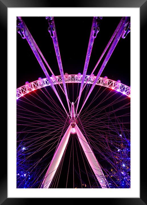 The London Eye Framed Mounted Print by Phil Clements