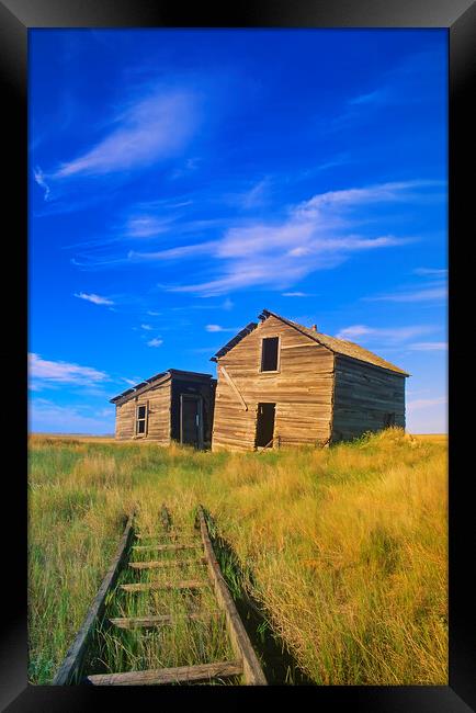 abandoned farm house Framed Print by Dave Reede