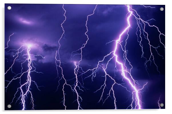 lightning  Acrylic by Dave Reede