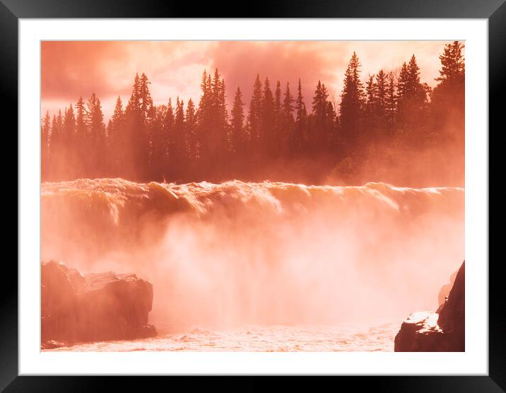 Pisew Falls along the Grass River Framed Mounted Print by Dave Reede