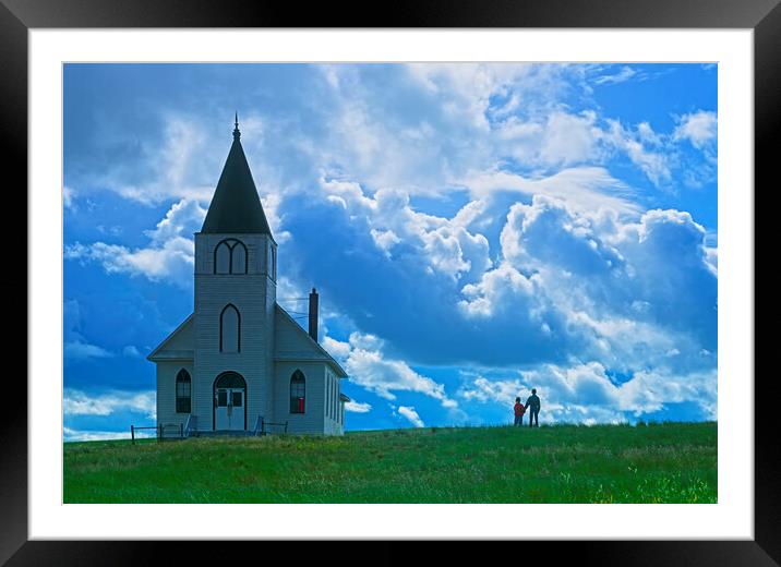 Country church Framed Mounted Print by Dave Reede