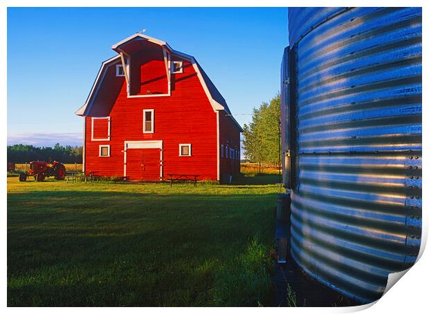 red barn Print by Dave Reede
