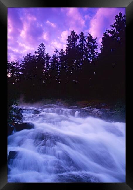 Waterfalls, Rushing River Framed Print by Dave Reede