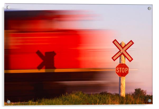 Speeding Train Acrylic by Dave Reede