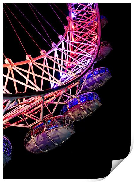 London Eye Pods Print by Phil Clements