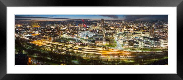 Sheffield Panorama Framed Mounted Print by Apollo Aerial Photography