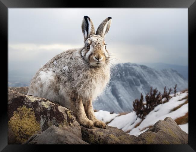 The Mountain Hare Framed Print by Steve Smith