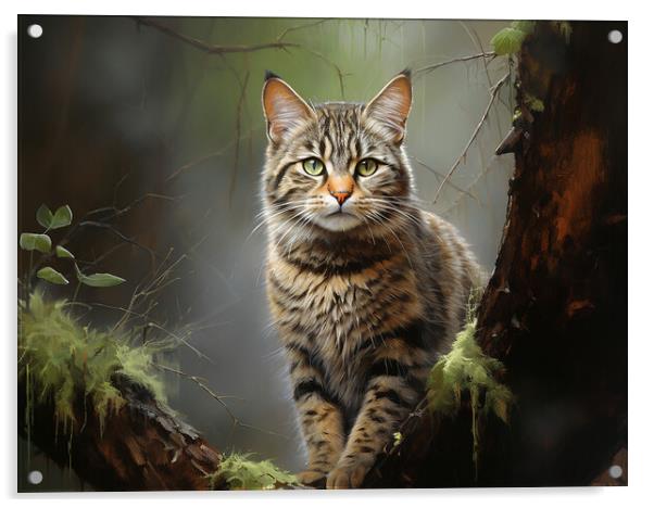 The Scottish Wildcat Acrylic by Steve Smith