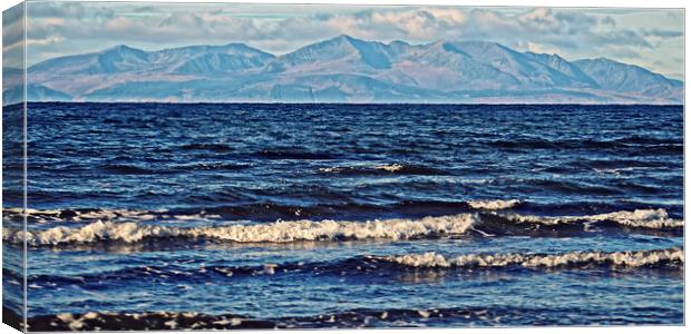 The gorgeously eye-catching mountains on Arran Canvas Print by Allan Durward Photography