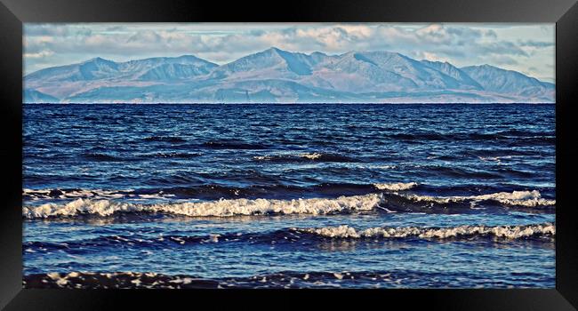 The gorgeously eye-catching mountains on Arran Framed Print by Allan Durward Photography