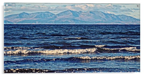 The gorgeously eye-catching mountains on Arran Acrylic by Allan Durward Photography