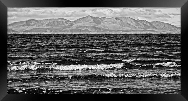 Troon view of Arrans`s mountains Framed Print by Allan Durward Photography