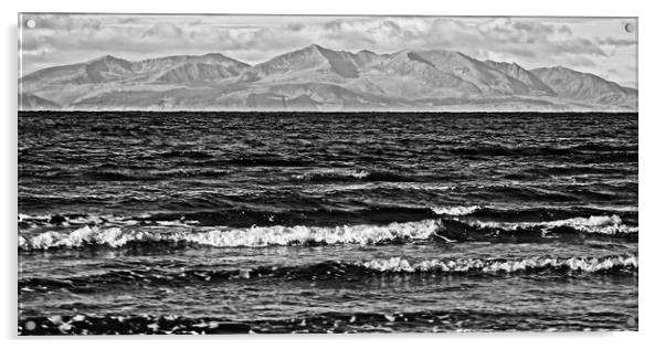 Troon view of Arrans`s mountains Acrylic by Allan Durward Photography