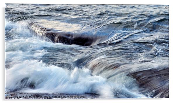 Sea on the Rocks Acrylic by Tom McPherson