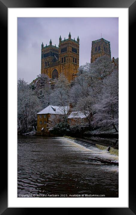 Durham Cathedral Towers Framed Mounted Print by Richard Fairbairn