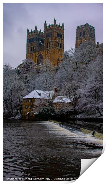 Durham Cathedral Towers Print by Richard Fairbairn