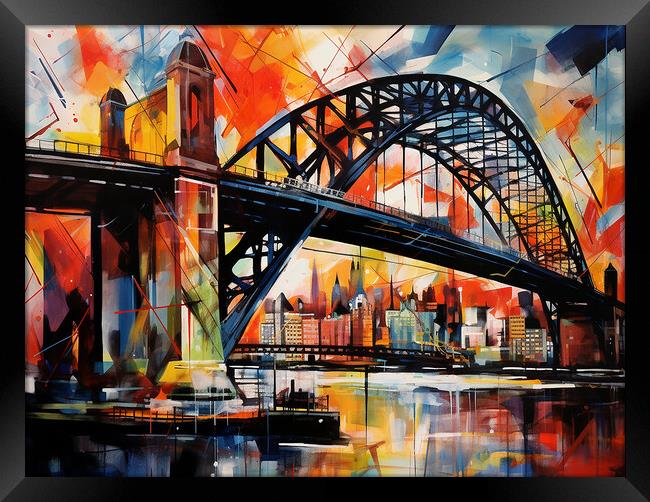Tyne Bridge Abstract Framed Print by Steve Smith