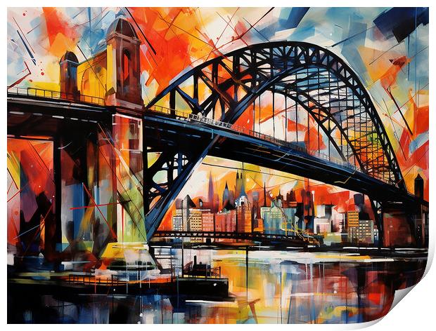 Tyne Bridge Abstract Print by Steve Smith