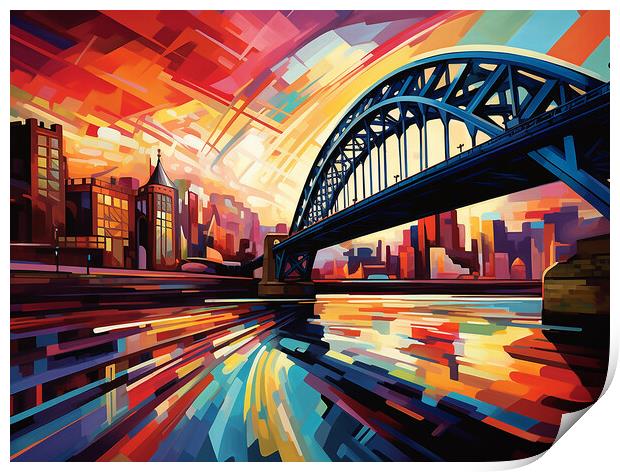 Tyne Bridge Abstract Print by Steve Smith