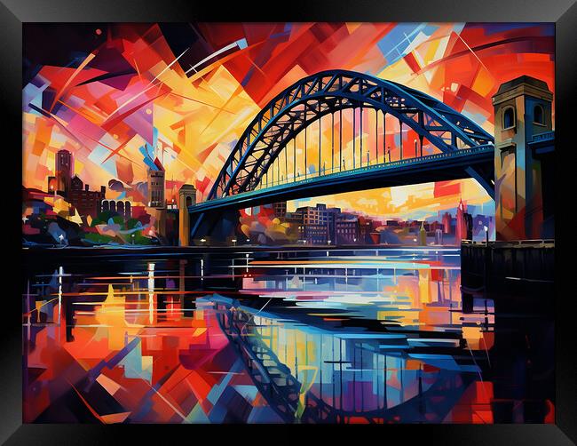 Tyne Bridge Abstract Framed Print by Steve Smith