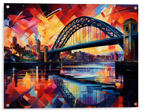 Tyne Bridge Abstract Acrylic by Steve Smith