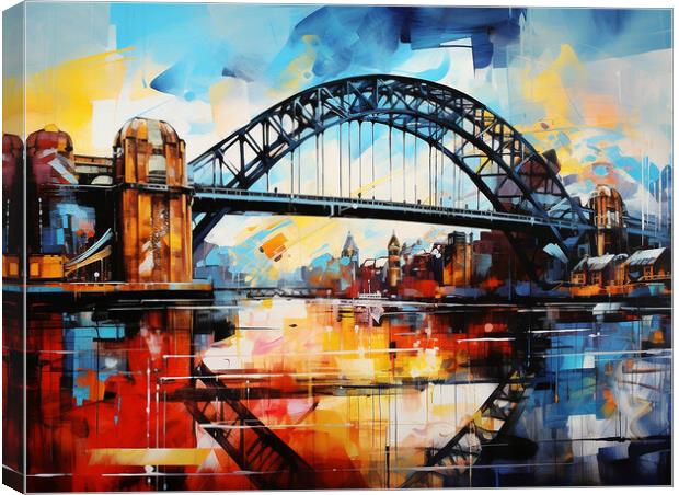Tyne Bridge Abstract Canvas Print by Steve Smith