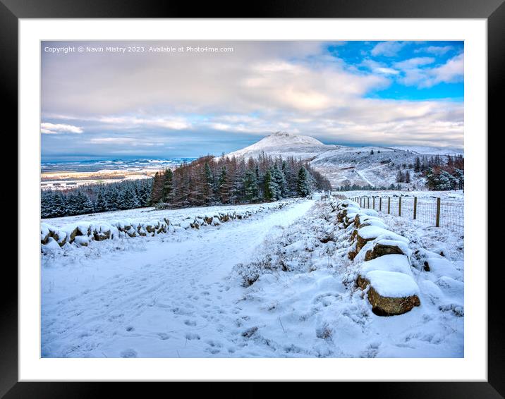 Winter and the East Lomond Framed Mounted Print by Navin Mistry