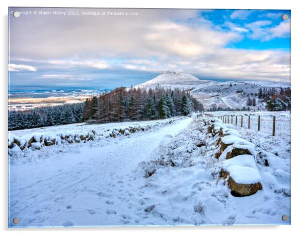 Winter and the East Lomond Acrylic by Navin Mistry