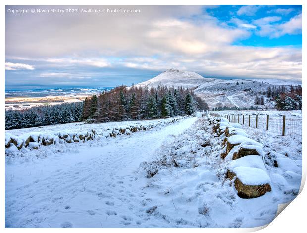 Winter and the East Lomond Print by Navin Mistry