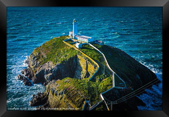 South Stack Lighthouse Framed Print by Ian Donaldson