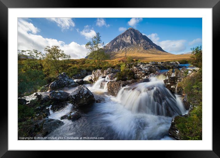 Famous view of Buachaille etive mor 990 Framed Mounted Print by PHILIP CHALK