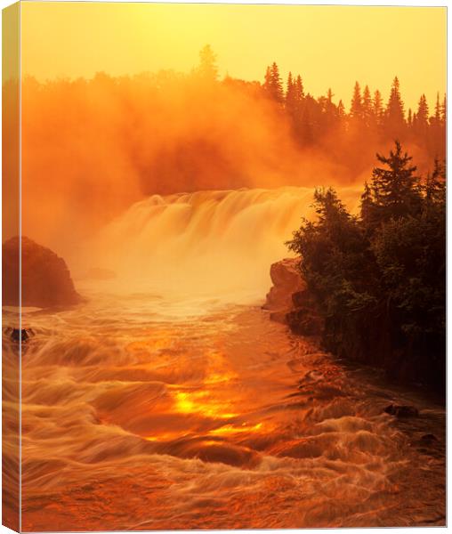 Northern Waterfalls Canvas Print by Dave Reede