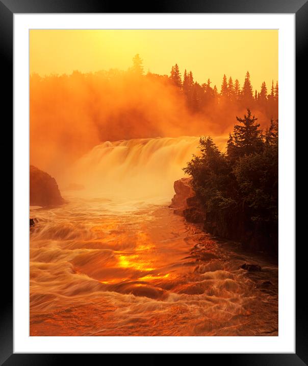 Northern Waterfalls Framed Mounted Print by Dave Reede
