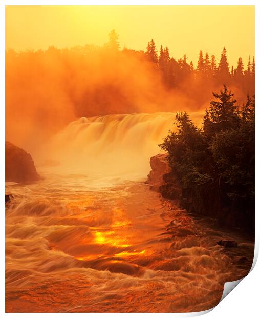 Northern Waterfalls Print by Dave Reede
