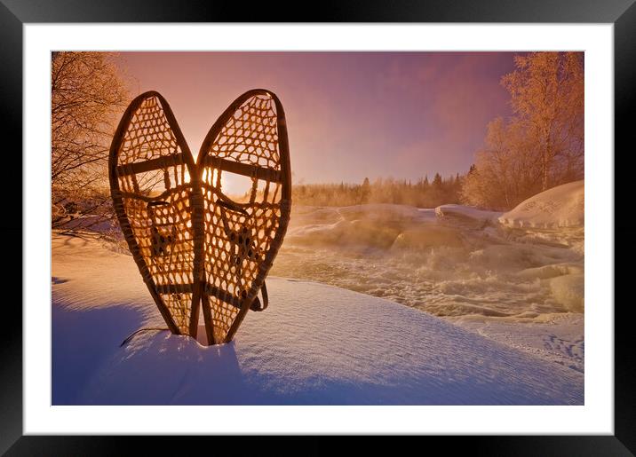Enjoying Winter Framed Mounted Print by Dave Reede