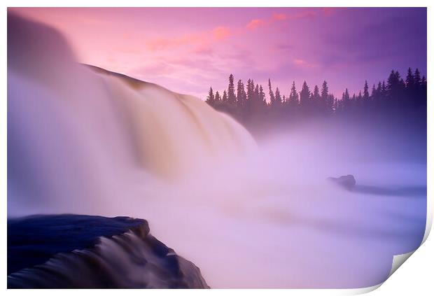 Majestic Waterfalls Print by Dave Reede