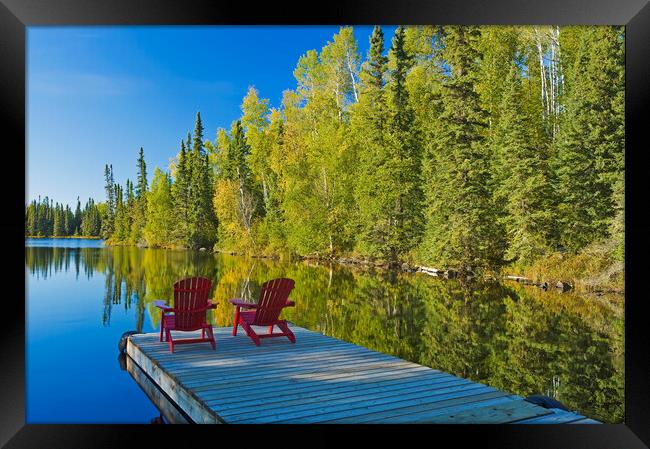 Relaxing On the Dock Framed Print by Dave Reede