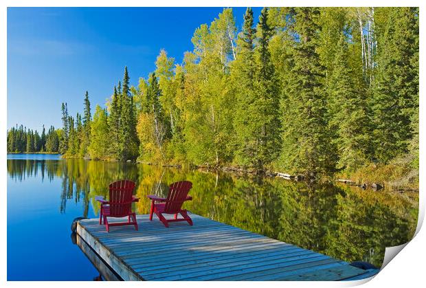 Relaxing On the Dock Print by Dave Reede