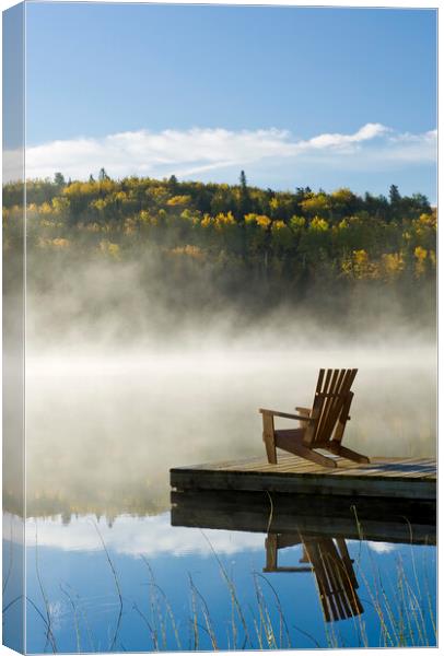 Autumn View From the Dock Canvas Print by Dave Reede