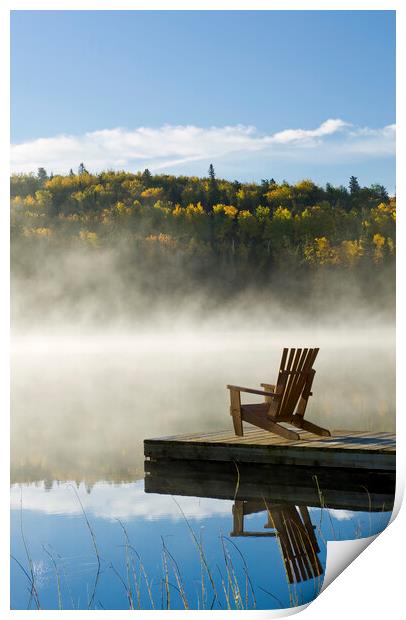 Autumn View From the Dock Print by Dave Reede