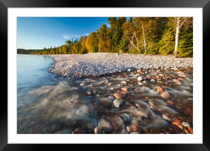 Along Lake Superior Framed Mounted Print by Dave Reede