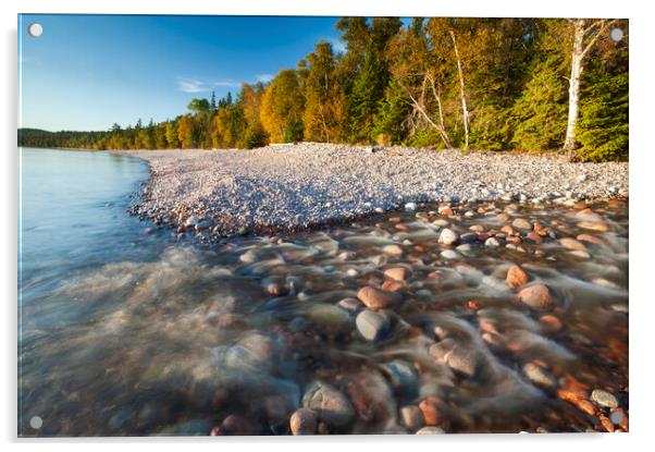 Along Lake Superior Acrylic by Dave Reede