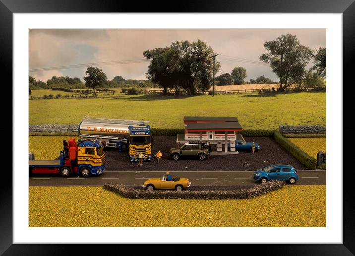 Refuelling Framed Mounted Print by Steve Purnell