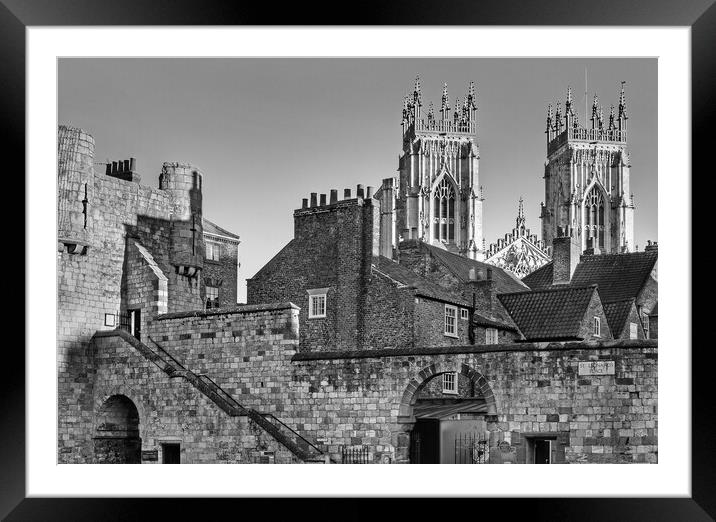 Bootham Bar and York Minster Framed Mounted Print by Darren Galpin